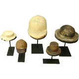 Charming Collection of Early 20th Century Terra cotta Hat Molds