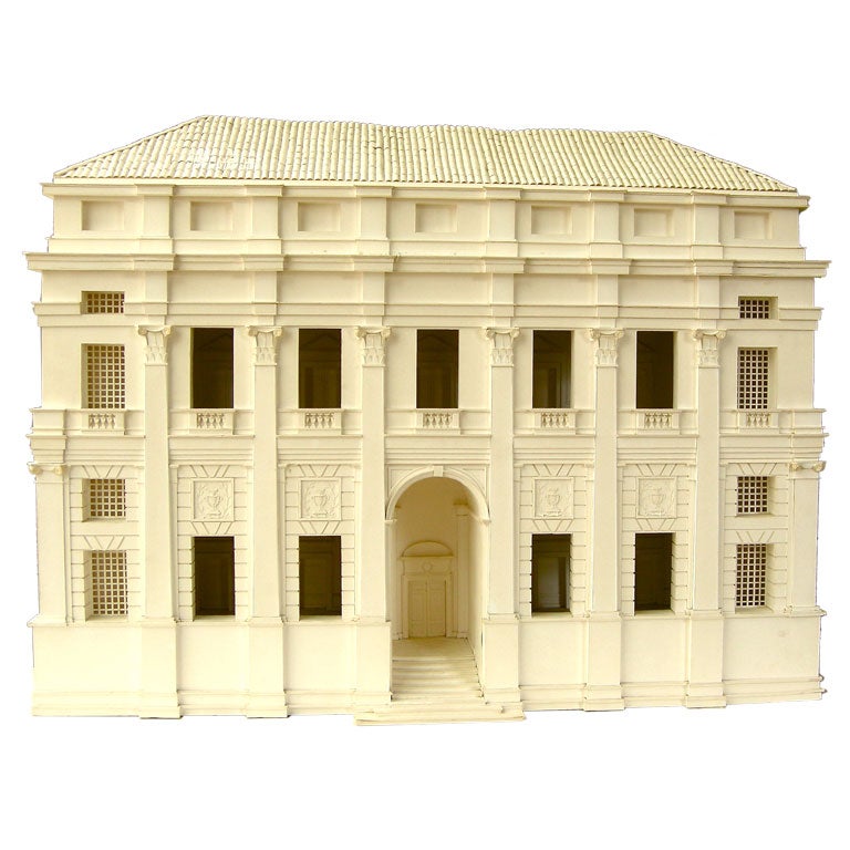 Extraordinary Architectural Model Fashioned of Paper For Sale