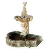 Antique 19th century carved stone Italian fountain