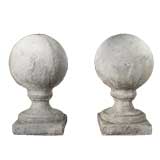 # 1069- A pair of 19th century stone finials