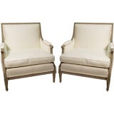 1119- A pair of Louis XVI style chairs