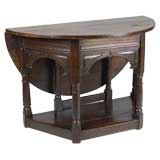Antique CHARLES I ENGLISH CREDENCE TABLE, 17TH C