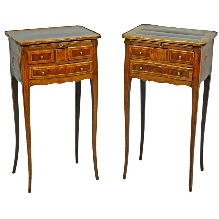 Pair of Italian Louis XV Style “Table á écrire”,  C1770