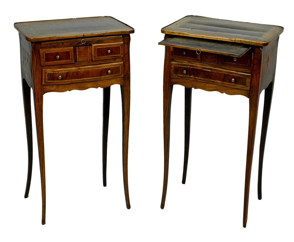 Pair of Italian Louis XV Style “Table á écrire”,  C1770 1