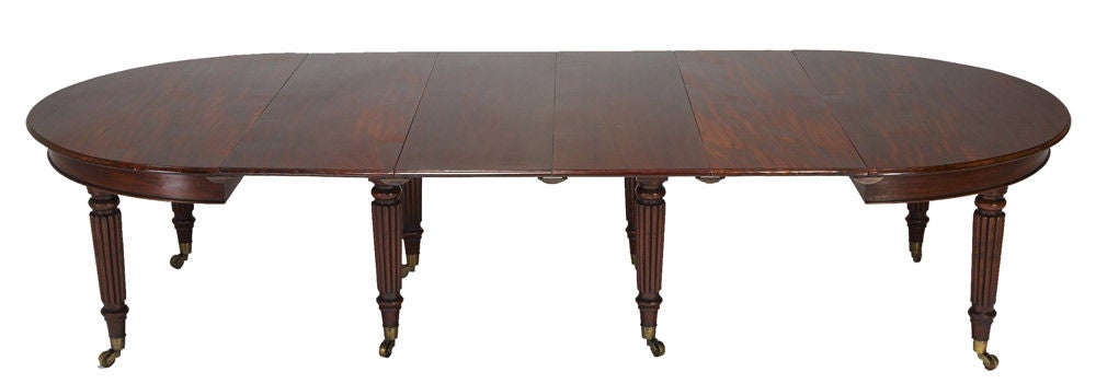 Brass Regency Mahogany Extending Dining Table, c1815, Manner of Gillows of Lancaster