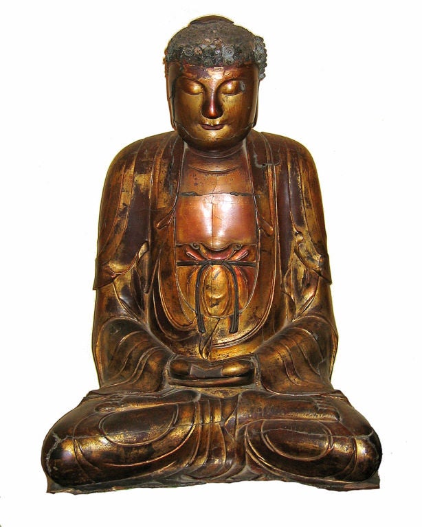 Lacquered Wood Figure of Amitãbha, Yüan/Early Ming Dynasty