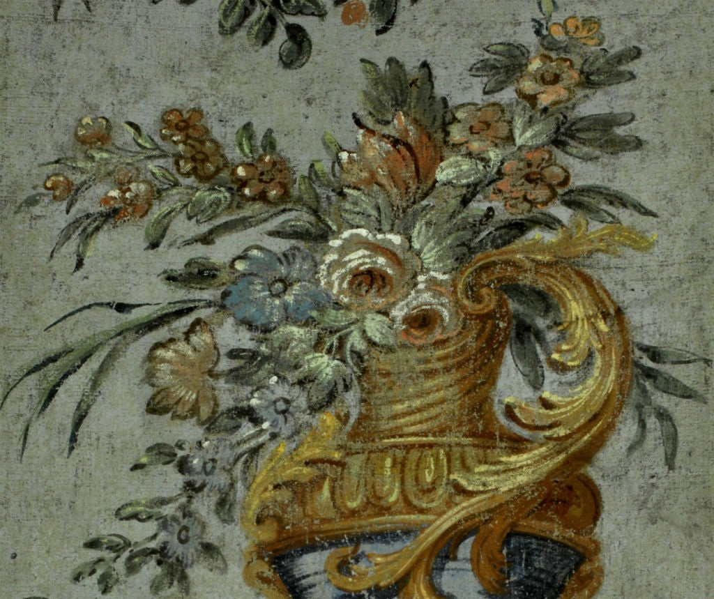 Italian 18th Century Four-Panel Painted Screen 1