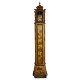 A VENETIAN EARLY 18TH C PAINTED AND FAUX ARTE POVERO CLOCK