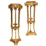 A Pair of George III Giltwood Torcheres C1800