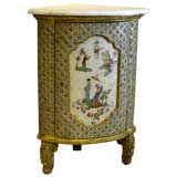 19th C Venetian Corner Cabinet, Carved, Painted & Gilt Wood