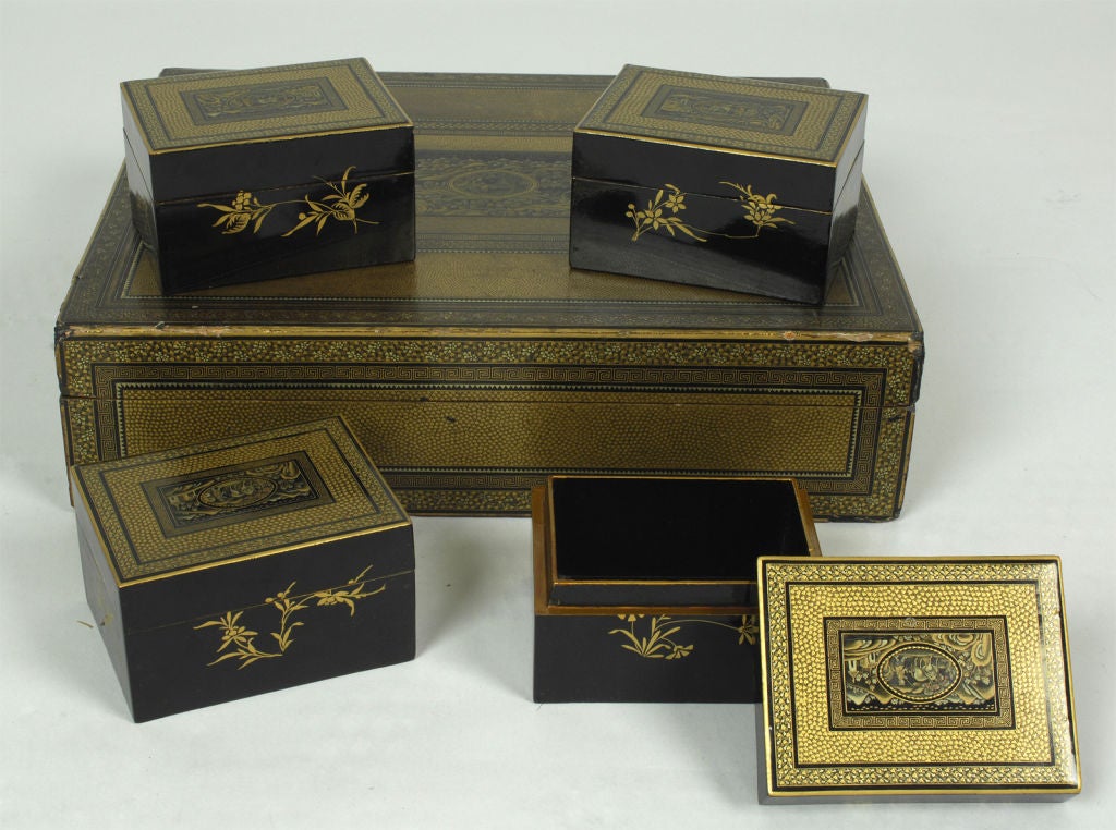 19th Century Japanese Lacquer Playing Card Box 3