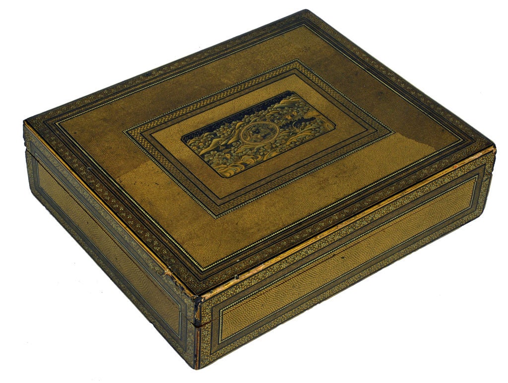 19th Century Japanese Lacquer Playing Card Box 6