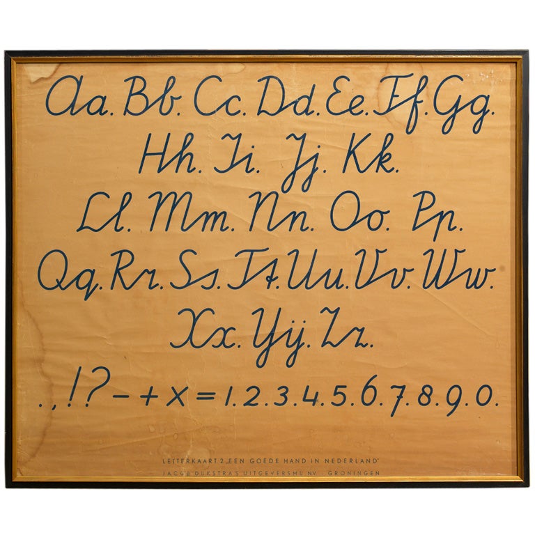 Belgian alphabet chart