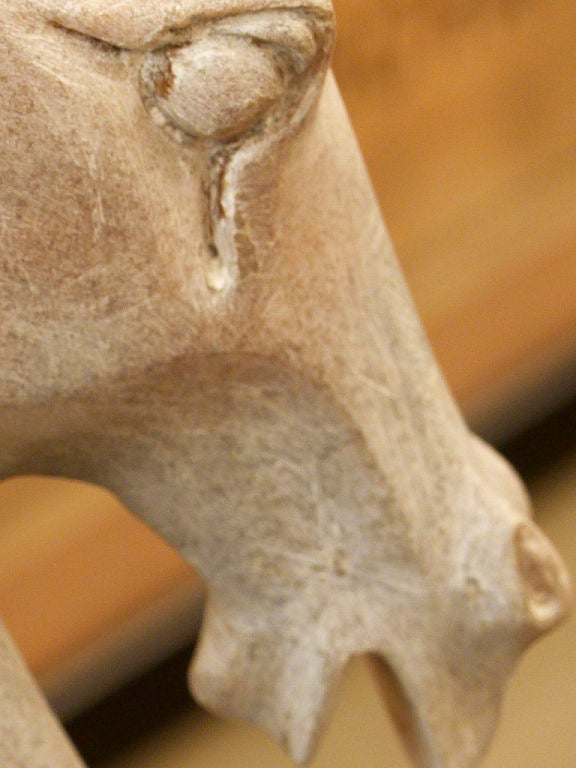 Unusual carved soapstone "rook" table lamp