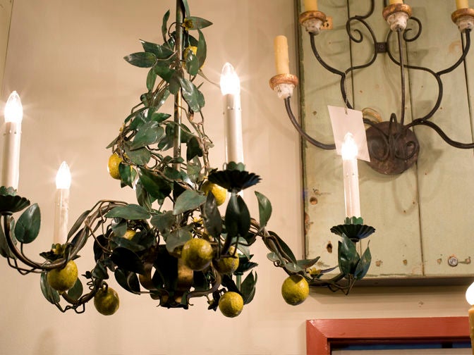 lemon tole chandelier