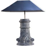 Massive Lead Lamps with Shades