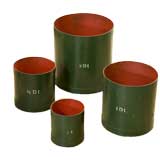 Set of Four Green and Red Vintage Belgian Measures 8