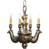 Eagle chandelier silver-plated bronze