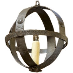 Hand-Forged Custom Iron "Muskingum" Simple Round Lantern