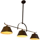 Handmade, Custom Three-Light Hanging "Lucas" Fixture 8