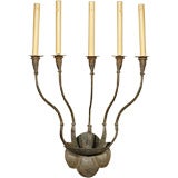 Custom Hand-Forged Iron "Fisher" Sconce with Five Lights