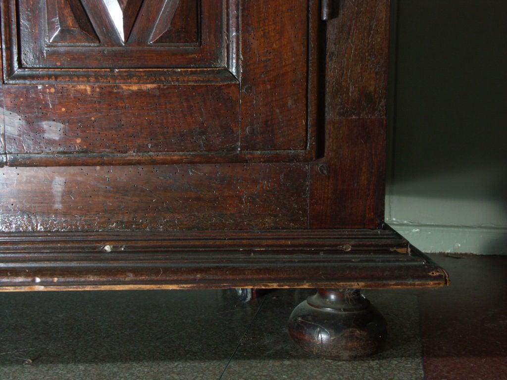 Walnut French Paneled Cabinet For Sale