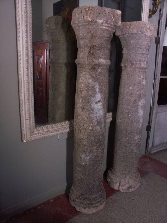 Pair of 17th Century Stone Columns