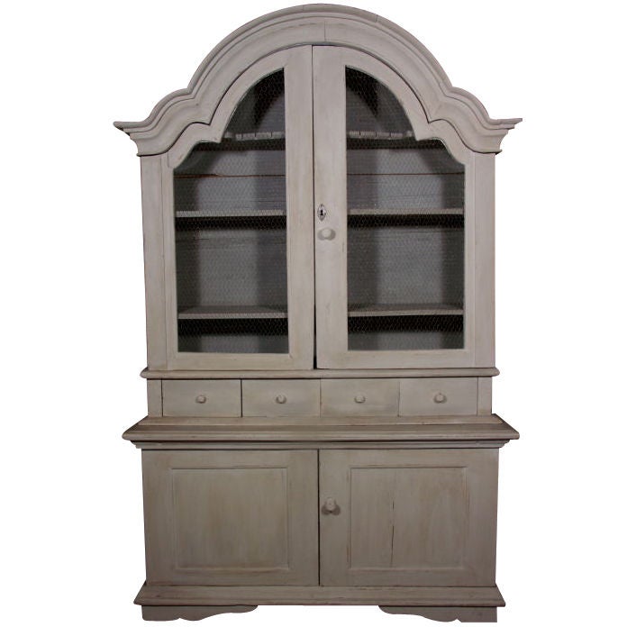 19th Century Painted Swedish Cabinet For Sale