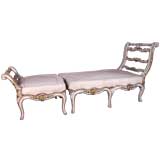 Italian Painted Two Piece Chaise