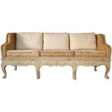 18th Century Swedish Rococo Painted Sofa