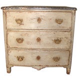 Painted French Three Drawer Commode