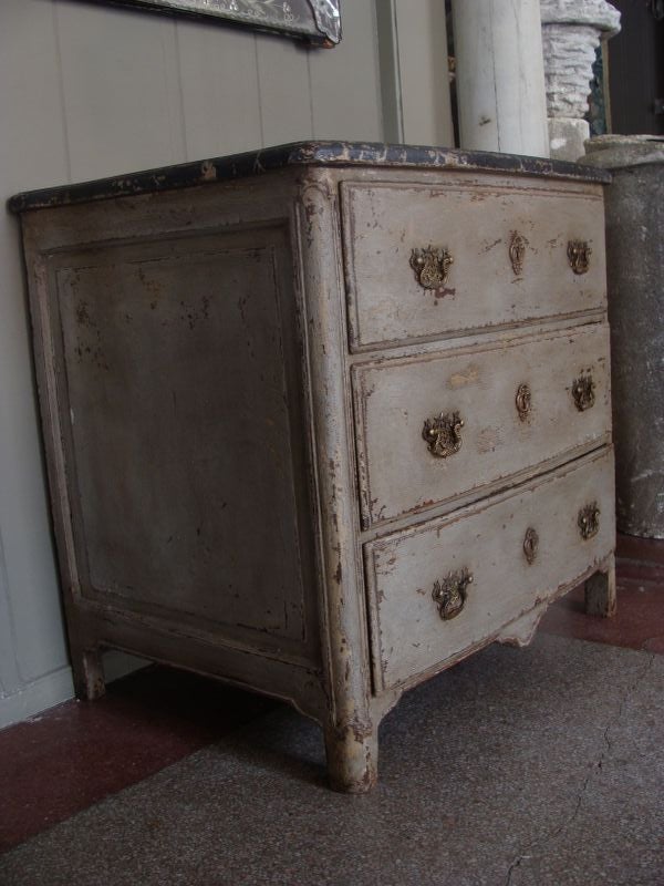 Painted French Three Drawer Commode 5