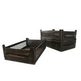 Vintage Stacking Industrial Bins, large