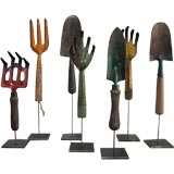 Vintage garden tool collection