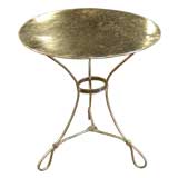 Polished steel bistro table