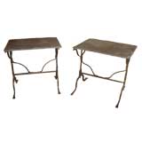 French Iron and Slate Table