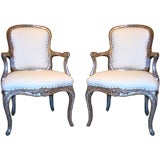 Pair Late 18th c. Venetian Arm Chairs