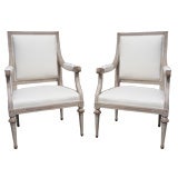 Pair Gustavian Style Armchairs
