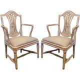 Pair Period Gustavian Armchairs