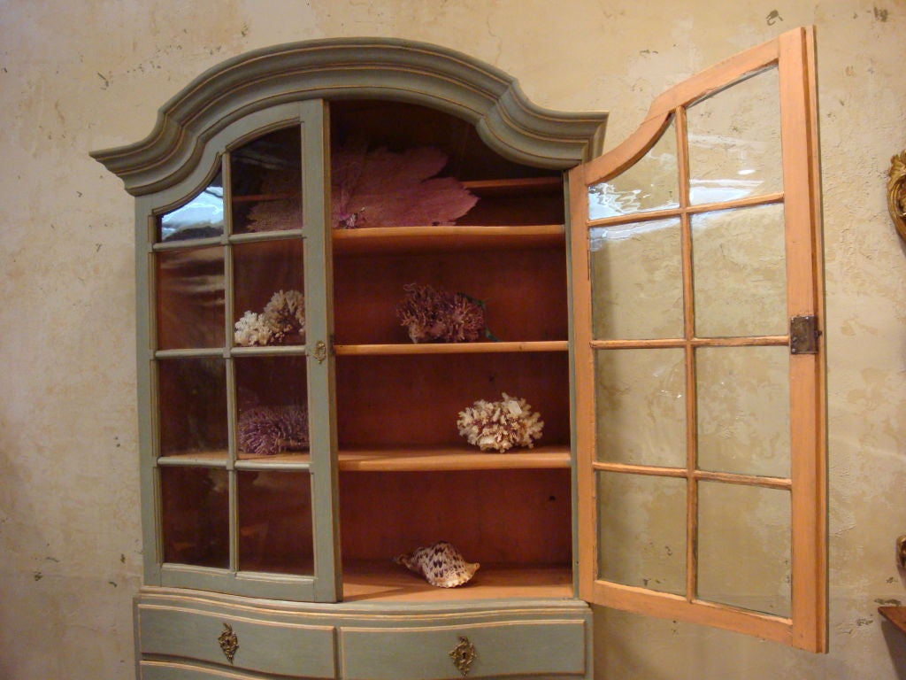 Period Rococo Bow Front Bookcase
