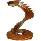 20th. Century American Walnut  Spiral Staircase Model