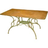 Faux Bois Iron Garden Table Attributed toGiacometti