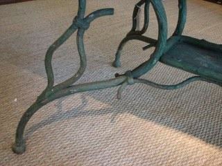 Faux Bois Iron Garden Table Attributed toGiacometti