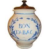 18th.C. Blue & White Tabac Jar