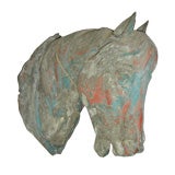 Antique 19th. Century French Zinc Horses Head