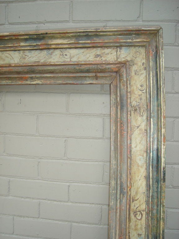 Pair 18th.C. Painted Spanish Frames