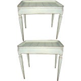 Pair of Painted Swedish Tray Top Tables