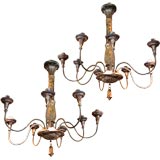 Pair IItalian Empire Chandelieres