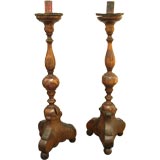 Pair 18th. Century  Italian Candle Sticks