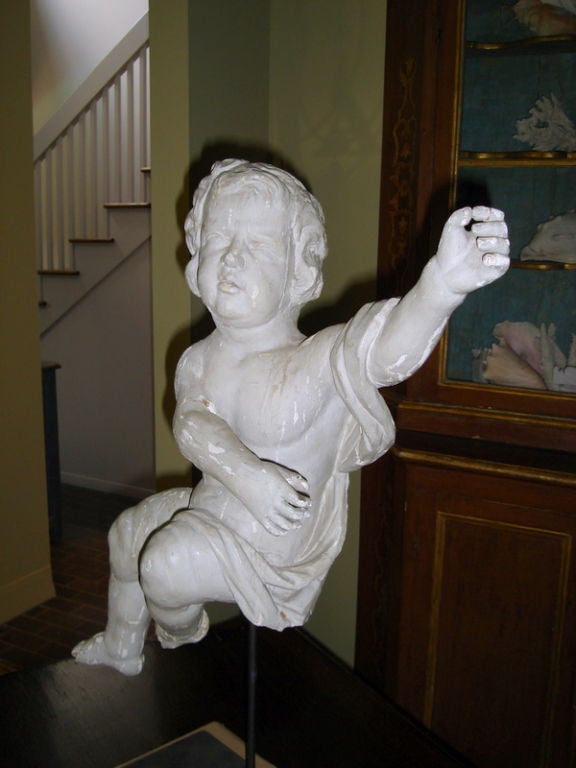 18th. CenturyCarved Wood Cherub